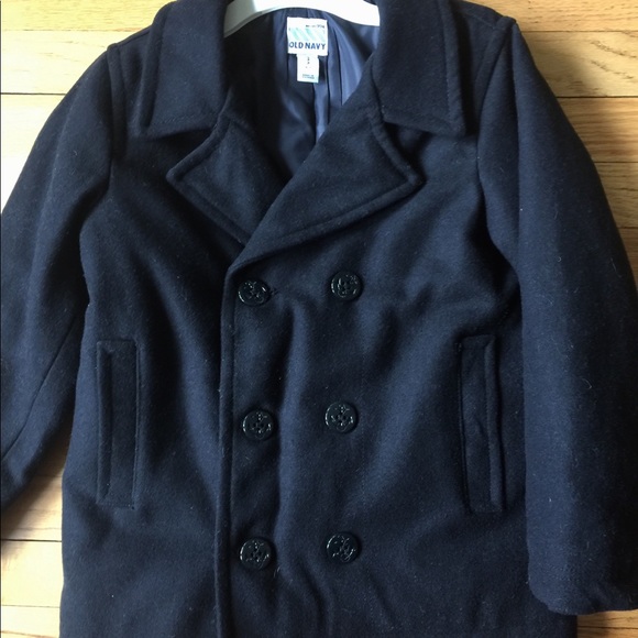 boys navy wool coat
